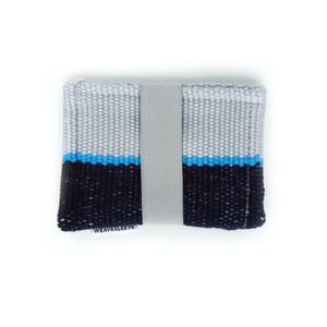 Gris y Azul Marino Two Pocket Wallet
